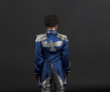 Jackson 5 doll light blue jacket backside close up