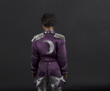 Jackson 5 doll purple jacket backside close up