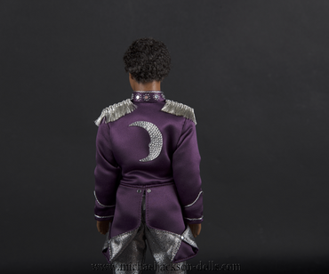 Jackson 5 doll purple jacket backside close up