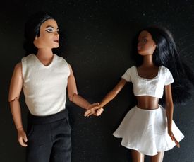 Michael Jackson and Naomi Campbell doll     In the Closet