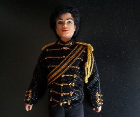 Michael Jackson doll black crystal jacket