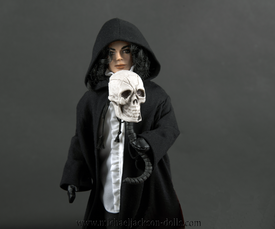 Michael Jackson doll Ghosts with cape and skull 