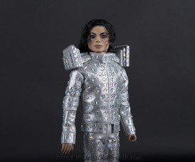 Michael Jackson doll This is It silver crystel suit