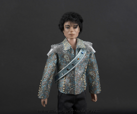 Michael Jackson doll blue jacket