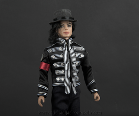 Michael Jackson doll jacket with striped bands 