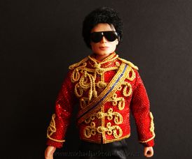 Michael Jackson doll red crystal jacket