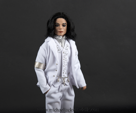 Michael Jackson doll Trial suit white