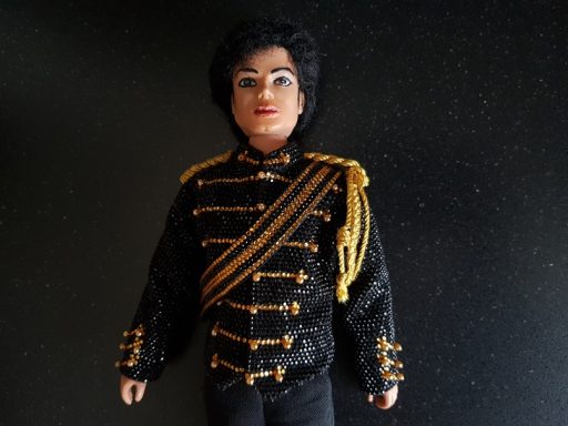 Michael Jackson Dolls black crystal jacket