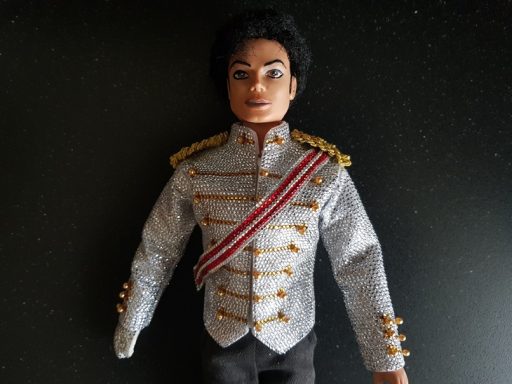 Michael Jackson Doll white crystal jacket